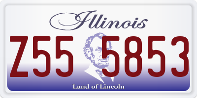 IL license plate Z555853
