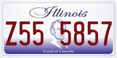 IL license plate Z555857