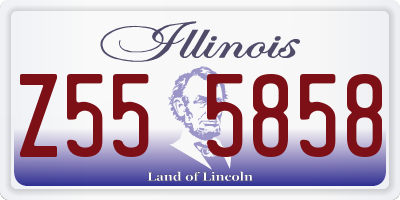 IL license plate Z555858