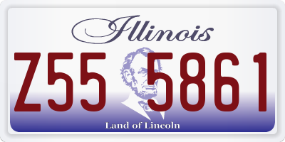 IL license plate Z555861