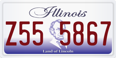 IL license plate Z555867
