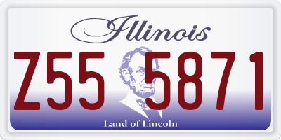 IL license plate Z555871