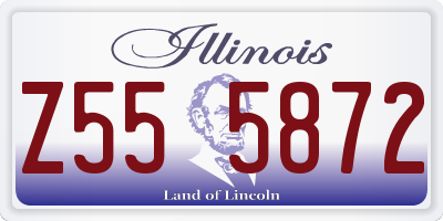 IL license plate Z555872