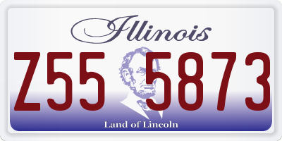 IL license plate Z555873