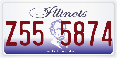IL license plate Z555874