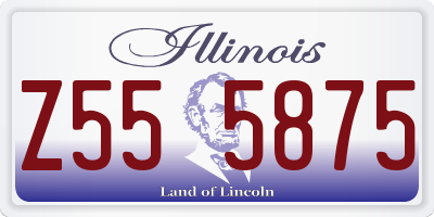 IL license plate Z555875