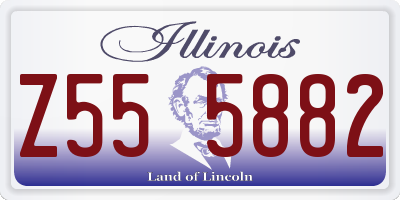 IL license plate Z555882