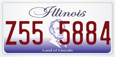 IL license plate Z555884