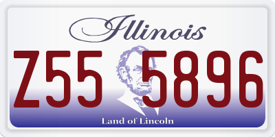 IL license plate Z555896