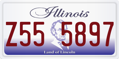 IL license plate Z555897