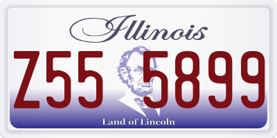 IL license plate Z555899