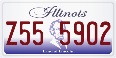 IL license plate Z555902