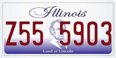 IL license plate Z555903