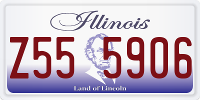 IL license plate Z555906