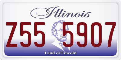 IL license plate Z555907