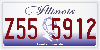 IL license plate Z555912