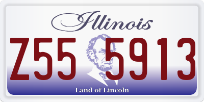 IL license plate Z555913