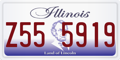 IL license plate Z555919