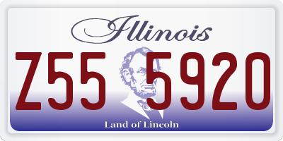 IL license plate Z555920