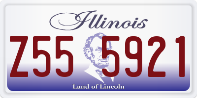 IL license plate Z555921