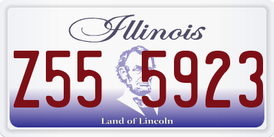 IL license plate Z555923