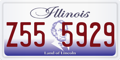 IL license plate Z555929