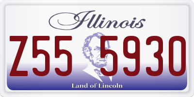 IL license plate Z555930