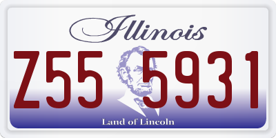 IL license plate Z555931