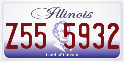 IL license plate Z555932