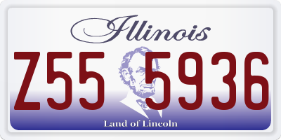 IL license plate Z555936