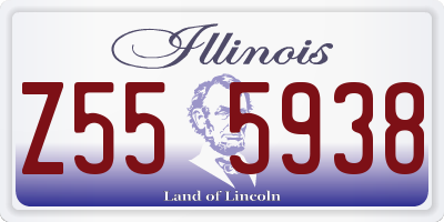 IL license plate Z555938