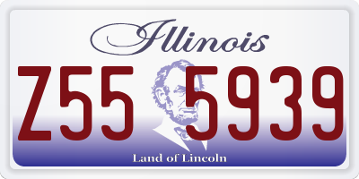 IL license plate Z555939