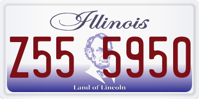 IL license plate Z555950