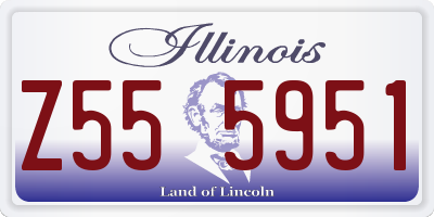 IL license plate Z555951