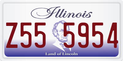 IL license plate Z555954