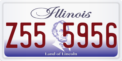 IL license plate Z555956