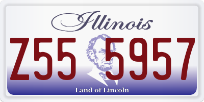 IL license plate Z555957