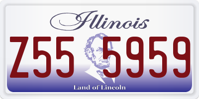IL license plate Z555959