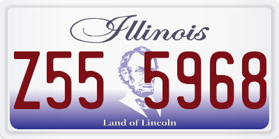 IL license plate Z555968