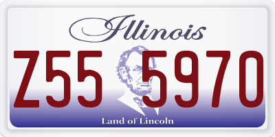 IL license plate Z555970