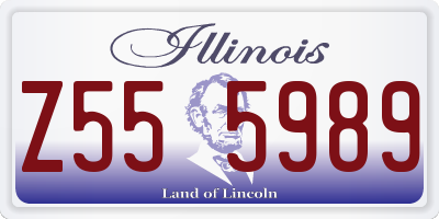 IL license plate Z555989