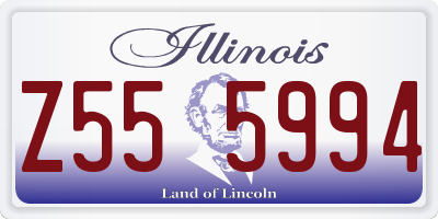 IL license plate Z555994