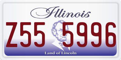IL license plate Z555996