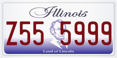 IL license plate Z555999
