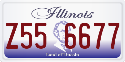 IL license plate Z556677