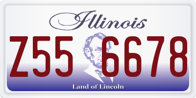 IL license plate Z556678