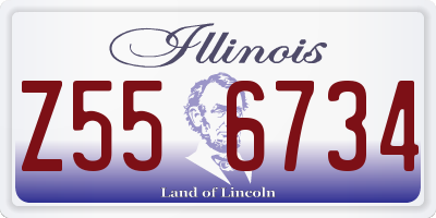 IL license plate Z556734