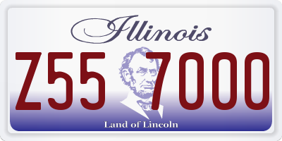 IL license plate Z557000