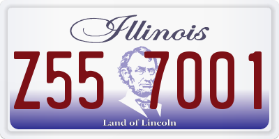IL license plate Z557001
