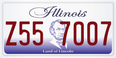 IL license plate Z557007